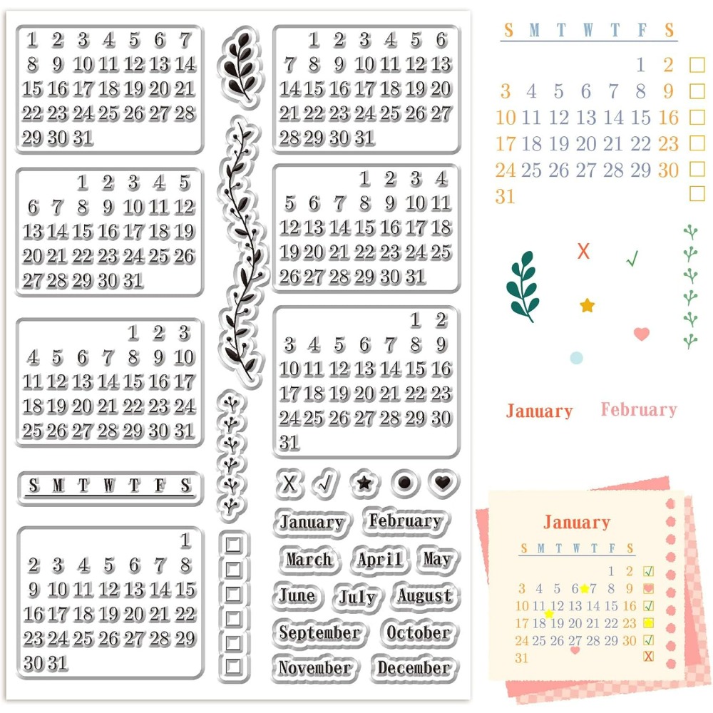 Planned Parenthood - Lembar Stempel Bening Kalender Perencana Karet