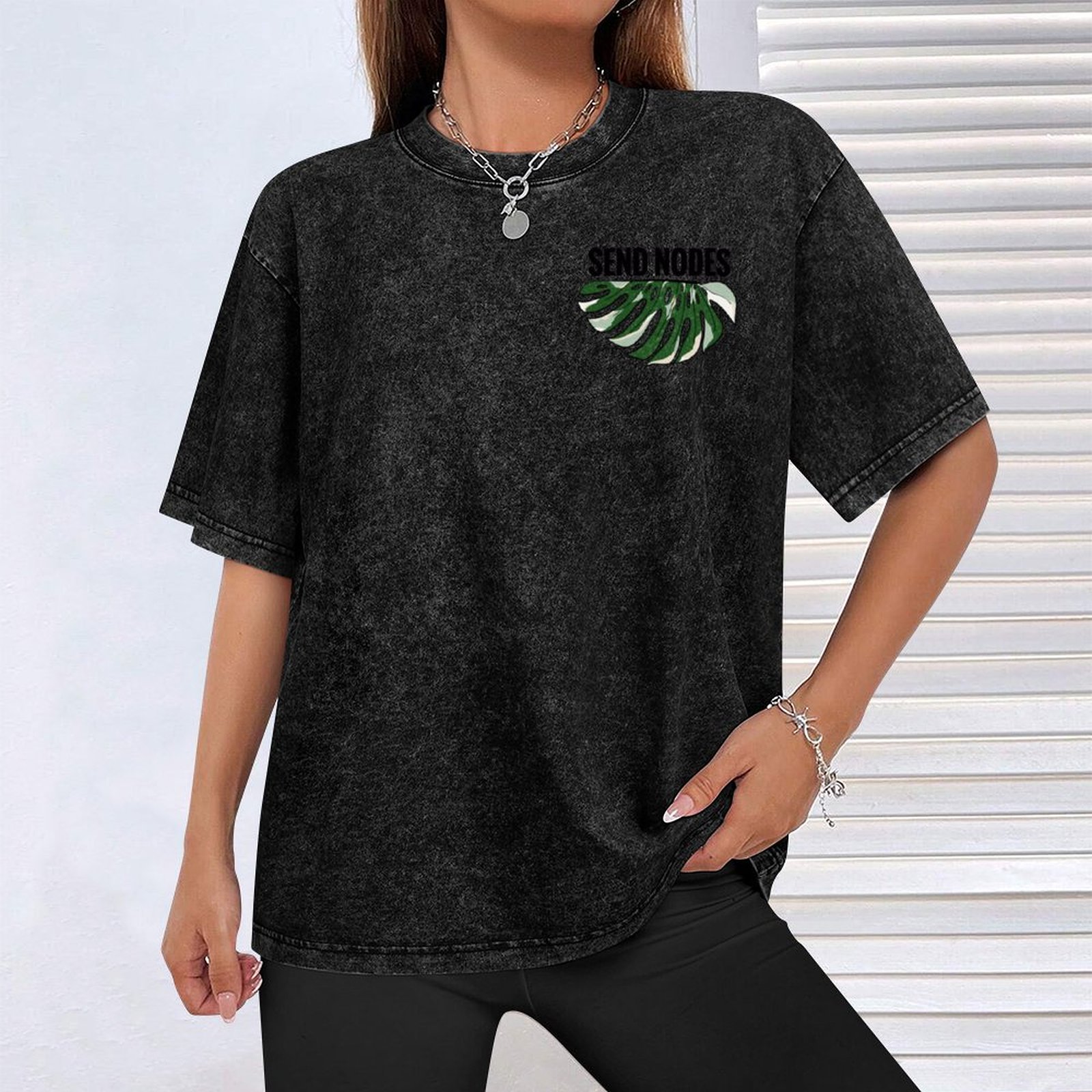 Send Nodes - Kaos Monstera Ber - Variegated Monstera Node ulasan dan harga