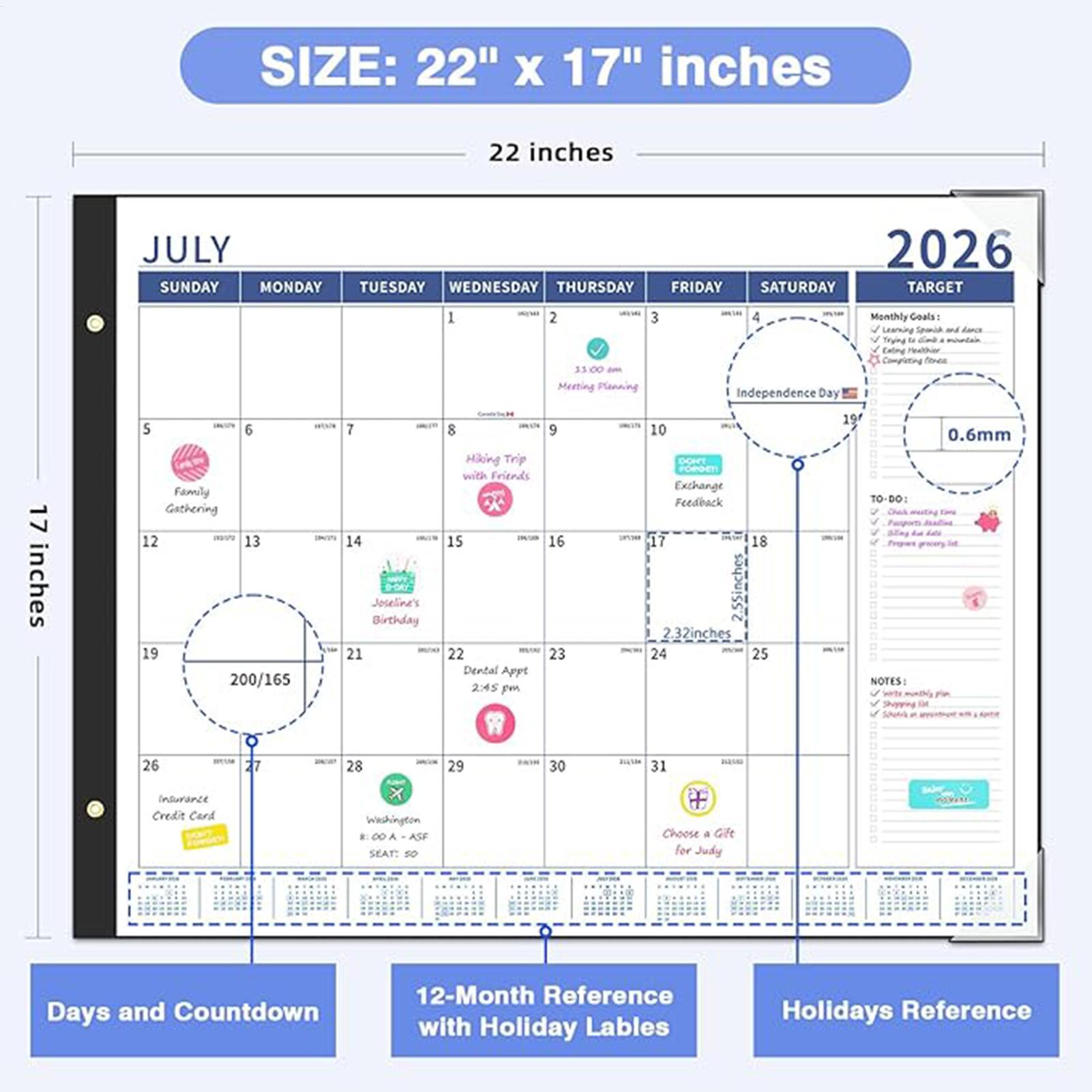 Kalender Besar 2026-2027 Peren - Planned Parenthood ulasan dan harga